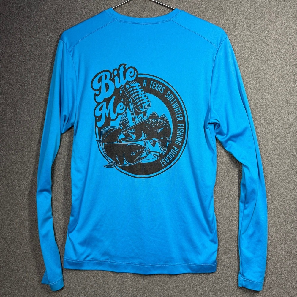 Bite Me Podcast Fishing Shirt, Athletic Wear, Size Small